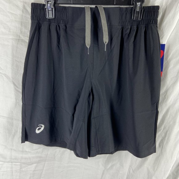 ASICS Mens Black Stock Running Shorts Size L - Picture 1 of 4